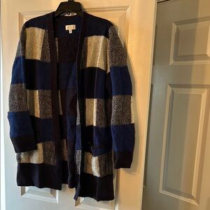 Cozy Plaid Open Cardigan